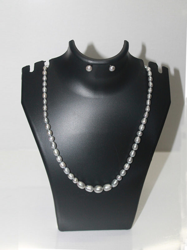 Elegant Silver Grey Necklace & Tops